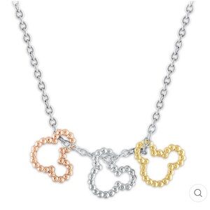 New Disney Parks Mickey Sterling Silver Necklace